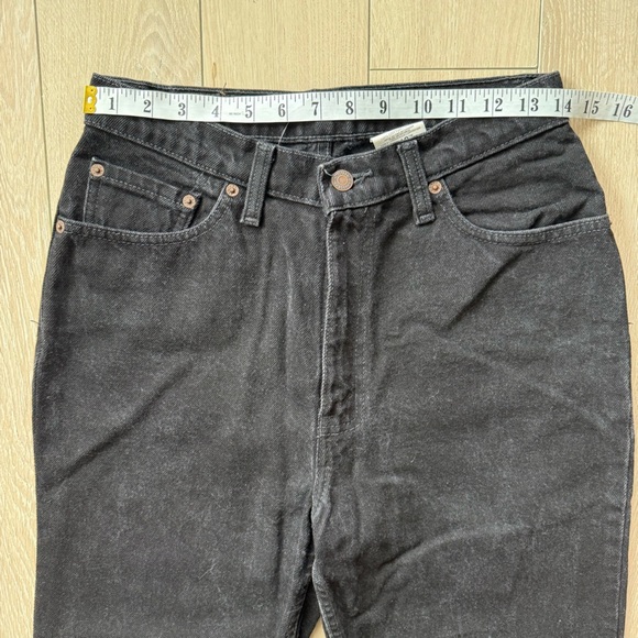Vintage Levi's 512 High Rise Slim Fit Tapered Black Jeans Size 30 - Picture 5 of 14
